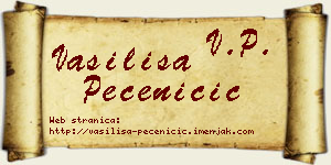 Vasilisa Pečeničić vizit kartica